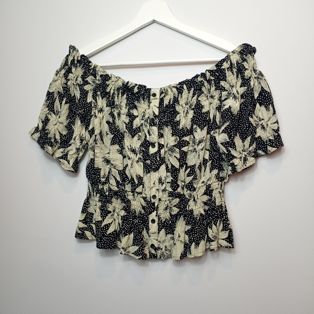 Whistles Starburst Floral Smocked Top - Picture 5 of 7